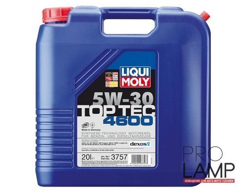LIQUI MOLY Top Tec 4600 5W-30 — НС-синтетическое моторное масло 20 л.