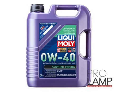 LIQUI MOLY Synthoil Energy 0W-40 — Синтетическое моторное масло 5 л.