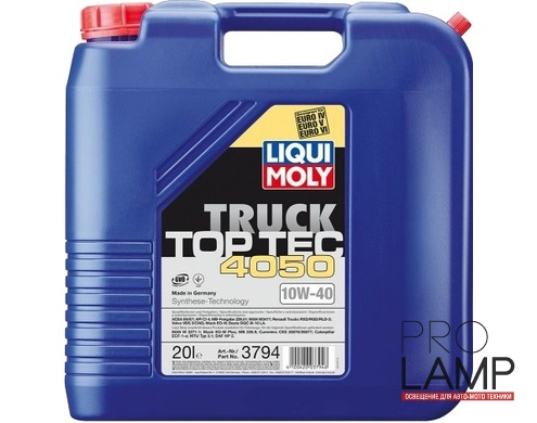 LIQUI MOLY Top Tec Truck 4050 10W-40 — НС-синтетическое моторное масло 20 л.
