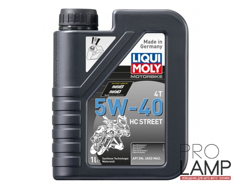 LIQUI MOLY Motorbike 4T HC Street 5W-40 — НС-синтетическое моторное масло для 4-тактных мотоциклов 1 л.
